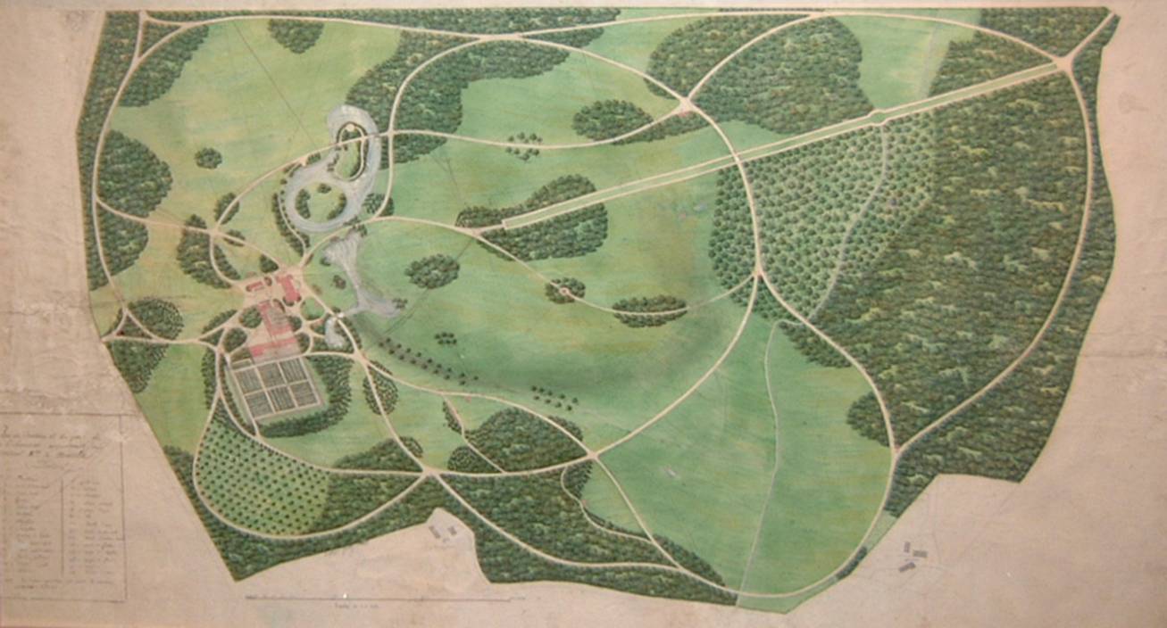 Plan du parc (1844) par Jolly